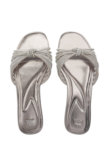FLAT SANDALS WITH RHINESTONES